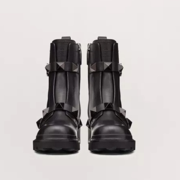 Valentino Black Roman Studs Boots Size 36